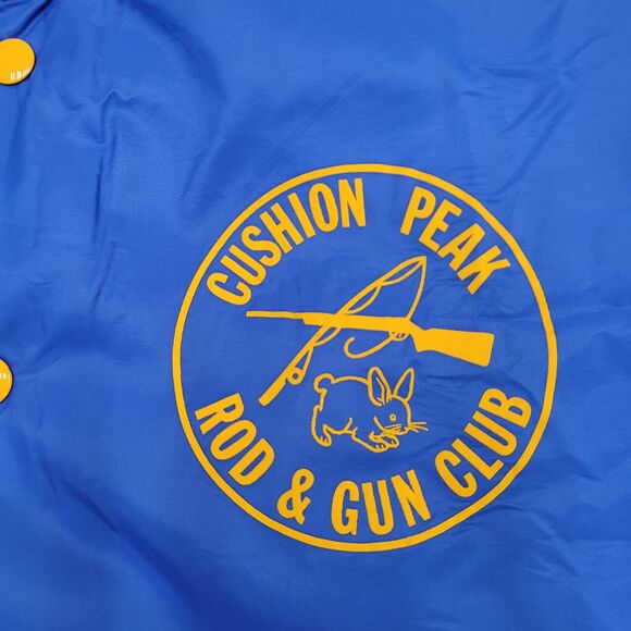 Vintage 70s Gun Club Bomber Jacket Medium 23x24 Blue - Picture 4 of 15